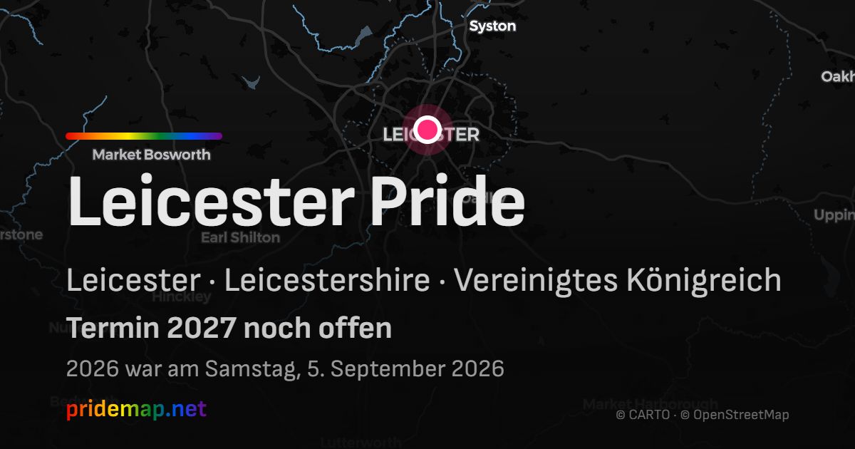Leicester Pride — Leicester, Vereinigtes Königreich