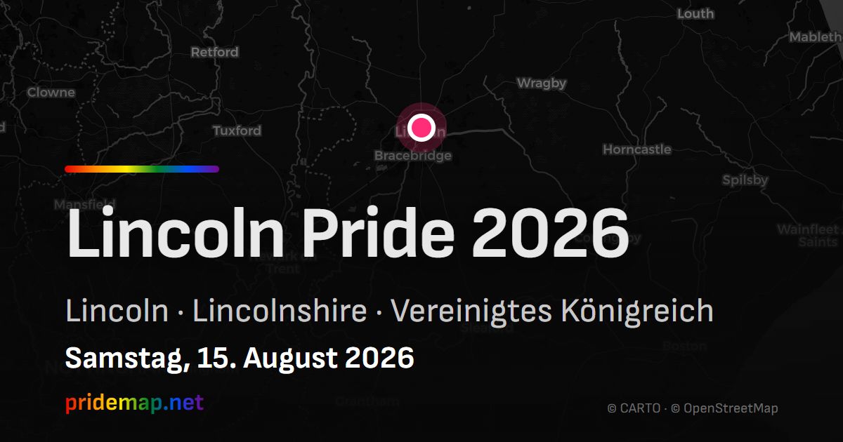 Lincoln Pride 2026 — Lincoln, Vereinigtes Königreich