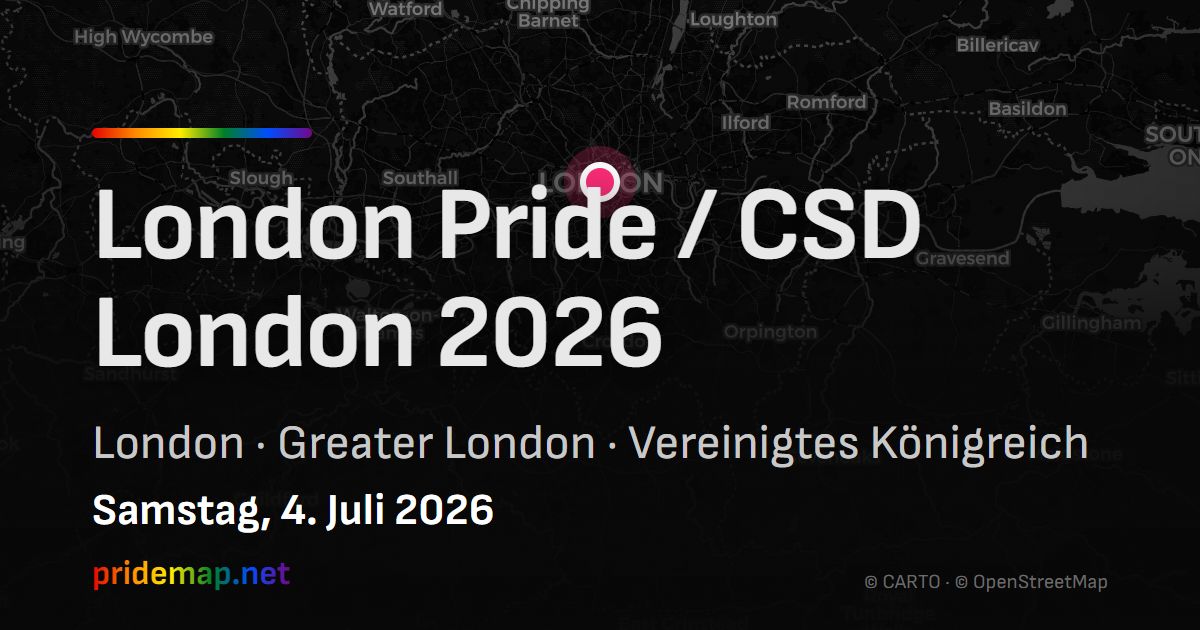 London Pride / CSD London 2026 — London, United Kingdom