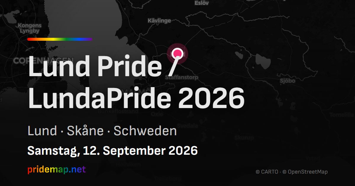 Lund Pride / LundaPride 2026 — Lund, Sweden