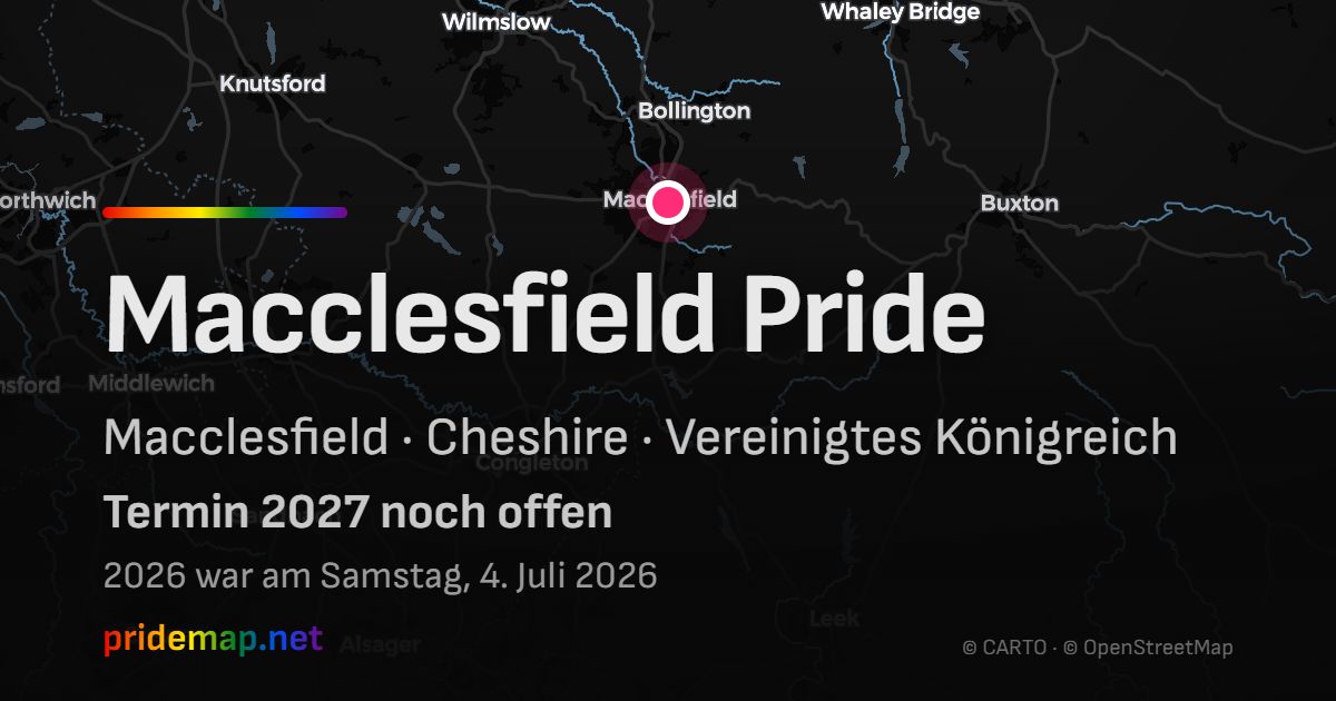 Macclesfield Pride — Macclesfield, Vereinigtes Königreich