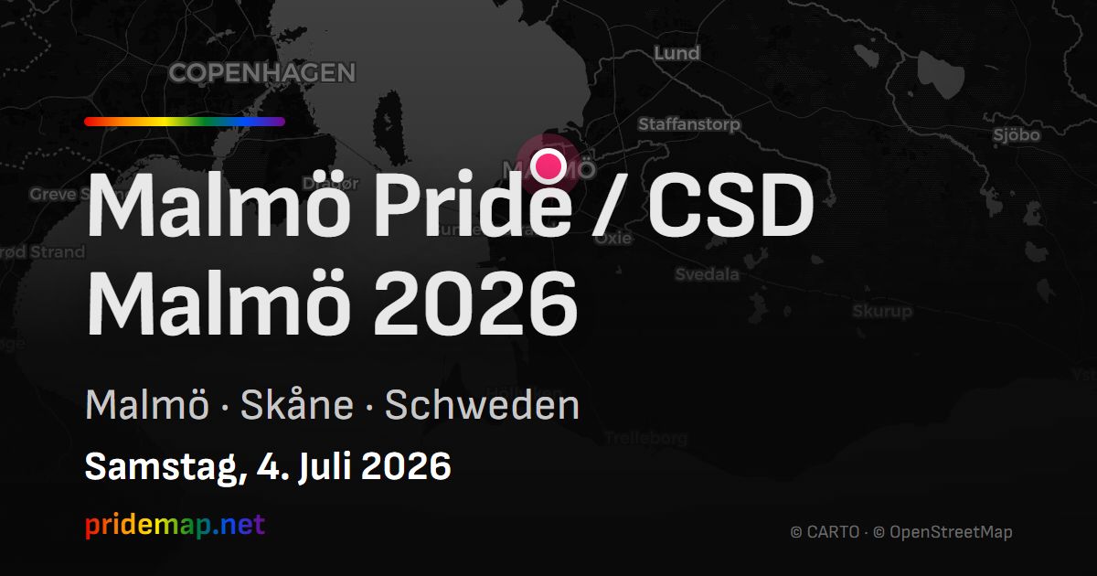 Malmö Pride / CSD Malmö 2026 — Malmö, Sweden