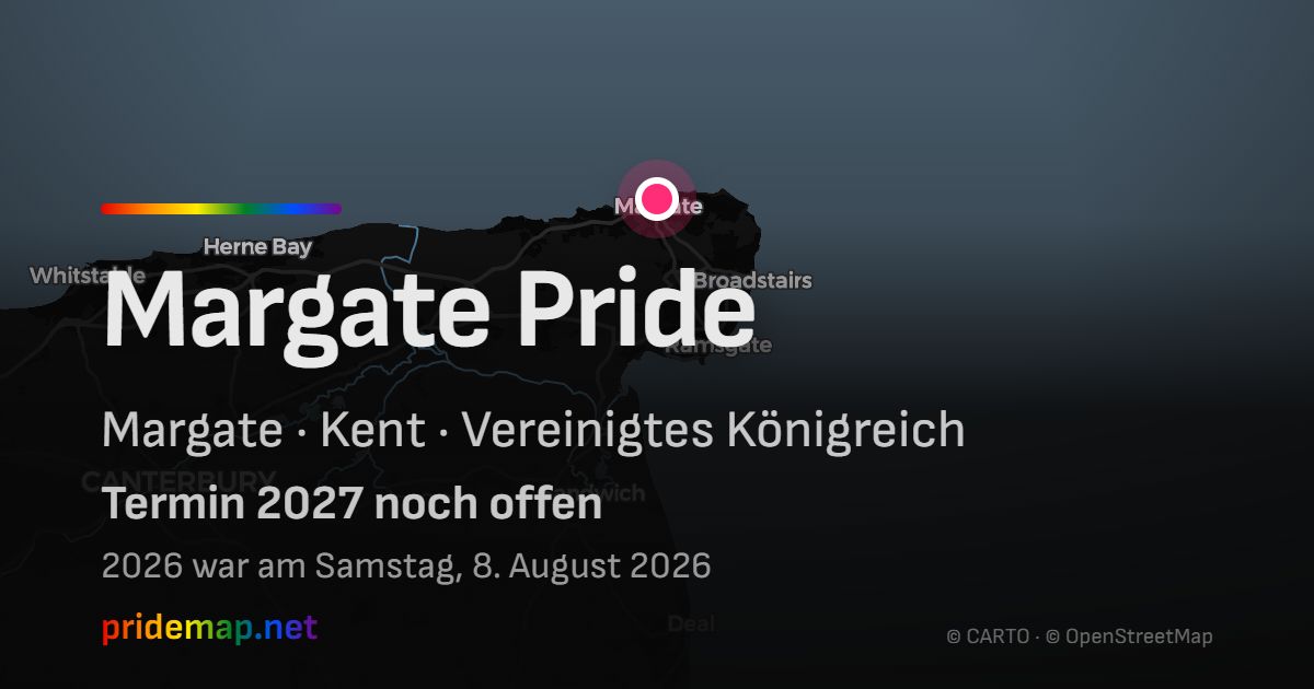 Margate Pride — Margate, Vereinigtes Königreich