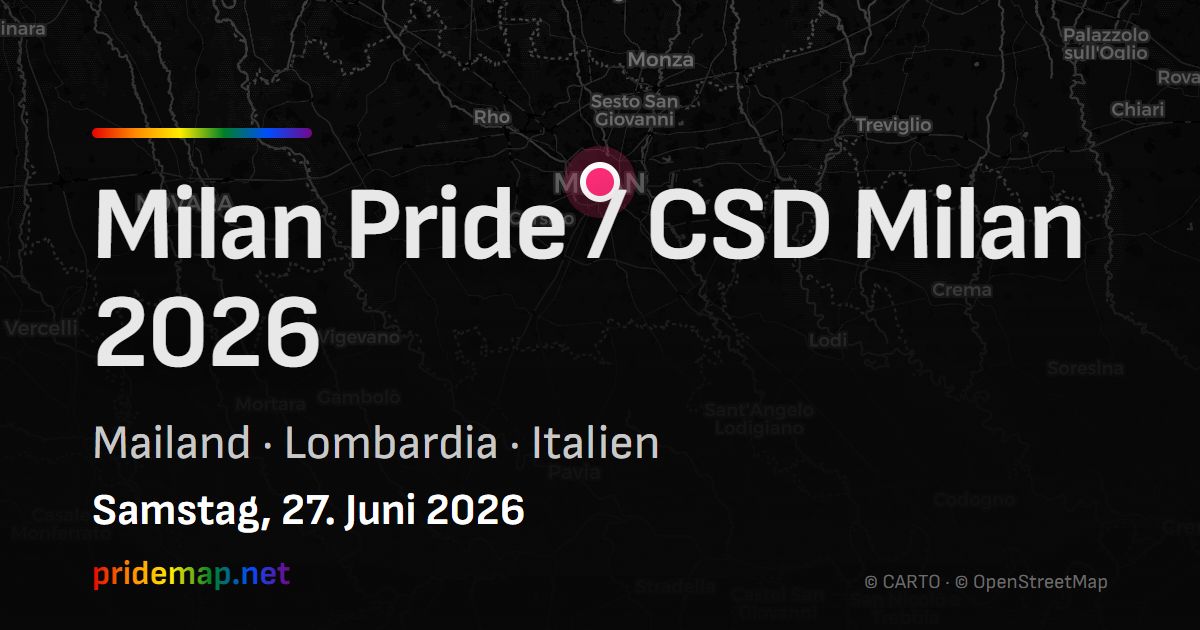 Milan Pride / CSD Milan 2026 — Milan, Italy