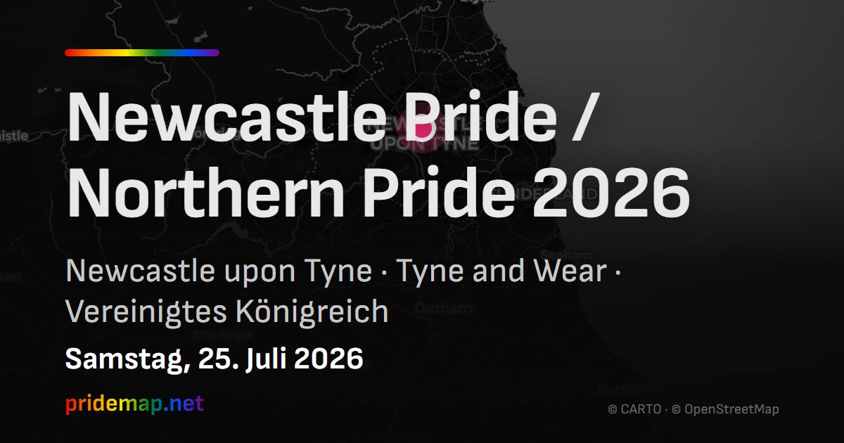 Newcastle Pride / Northern Pride 2026 — Newcastle upon Tyne, United Kingdom