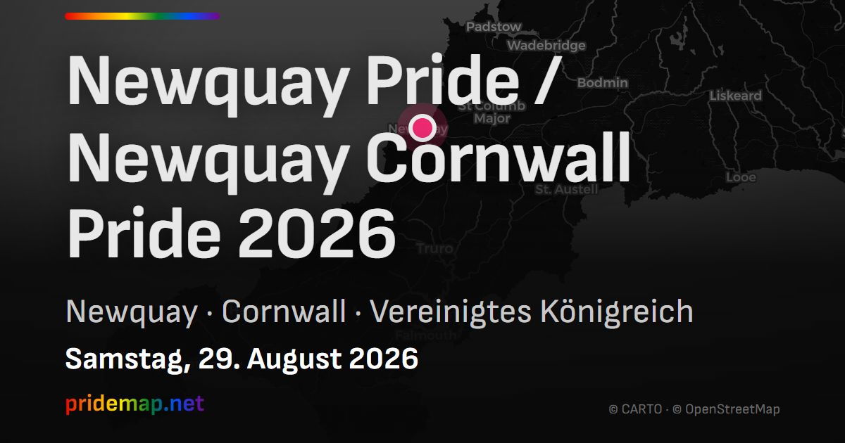 Newquay Pride / Newquay Cornwall Pride 2026 — Newquay, Vereinigtes Königreich