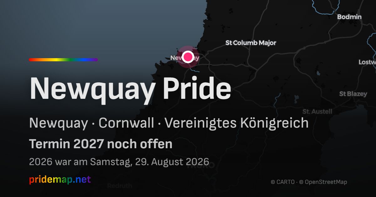 Newquay Pride — Newquay, Vereinigtes Königreich