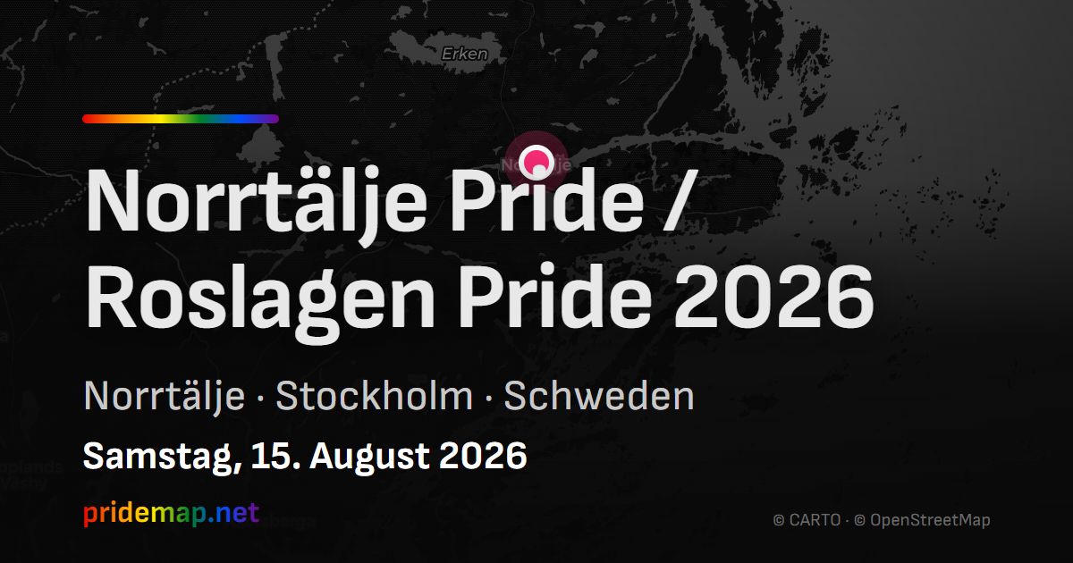 Norrtälje Pride / Roslagen Pride 2026 — Norrtälje, Schweden