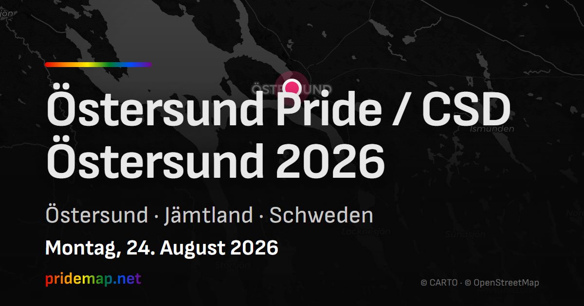 Östersund Pride / CSD Östersund 2026 — Östersund, Sweden