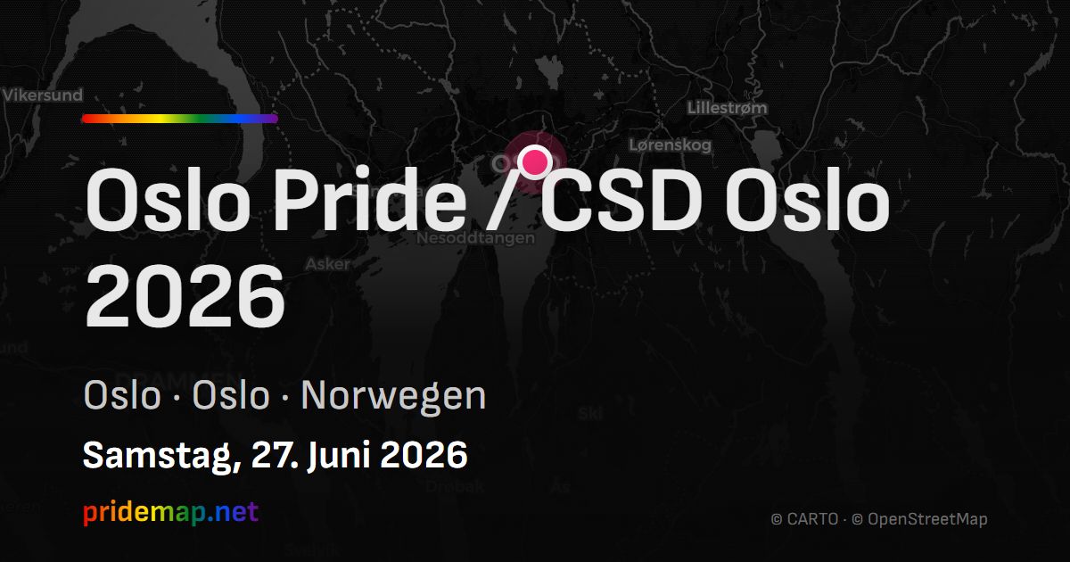 Oslo Pride / CSD Oslo 2026 — Oslo, Norwegen