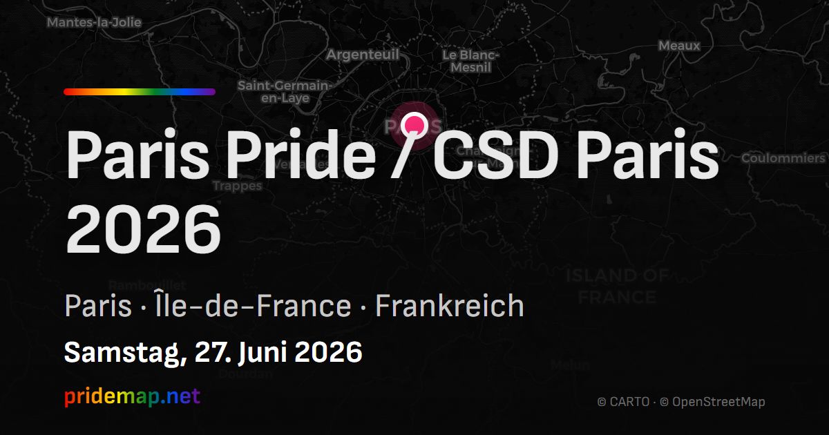 Paris Pride / CSD Paris 2026 — Paris, France