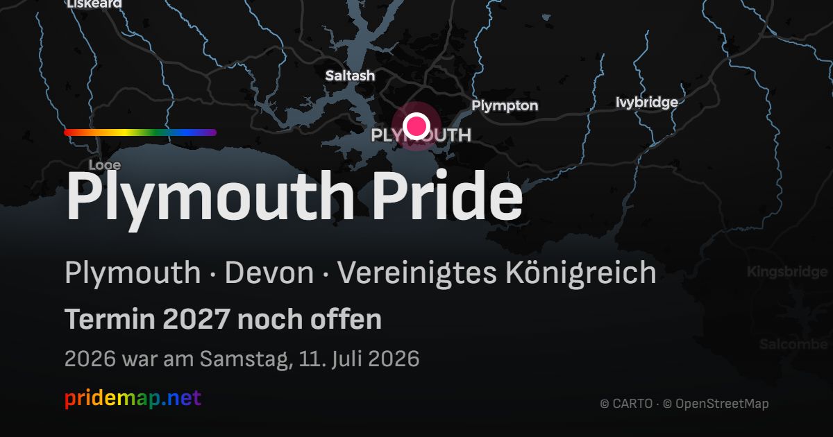 Plymouth Pride — Plymouth, Vereinigtes Königreich