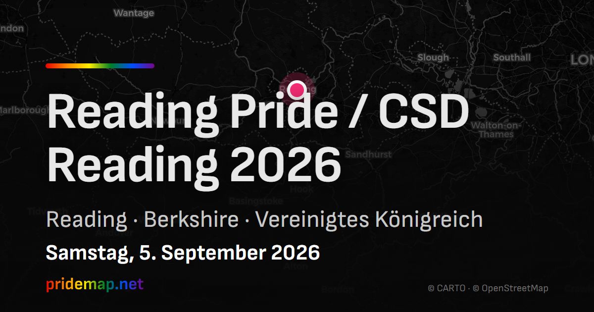 Reading Pride / CSD Reading 2026 — Reading, Vereinigtes Königreich