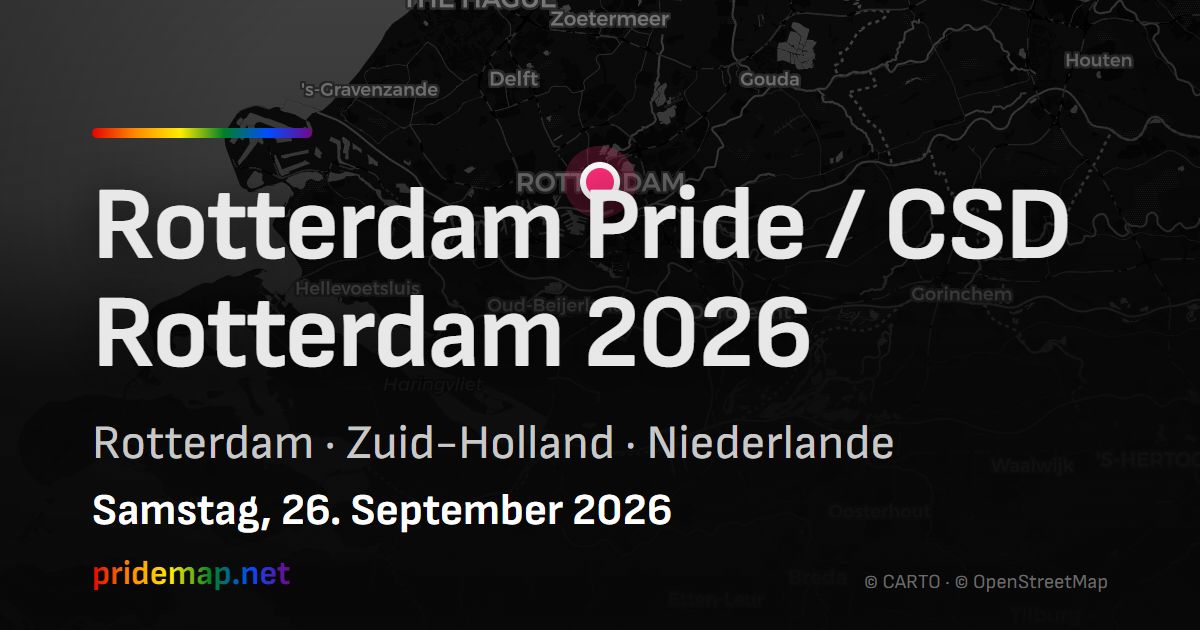 Rotterdam Pride / CSD Rotterdam 2026 — Rotterdam, Netherlands