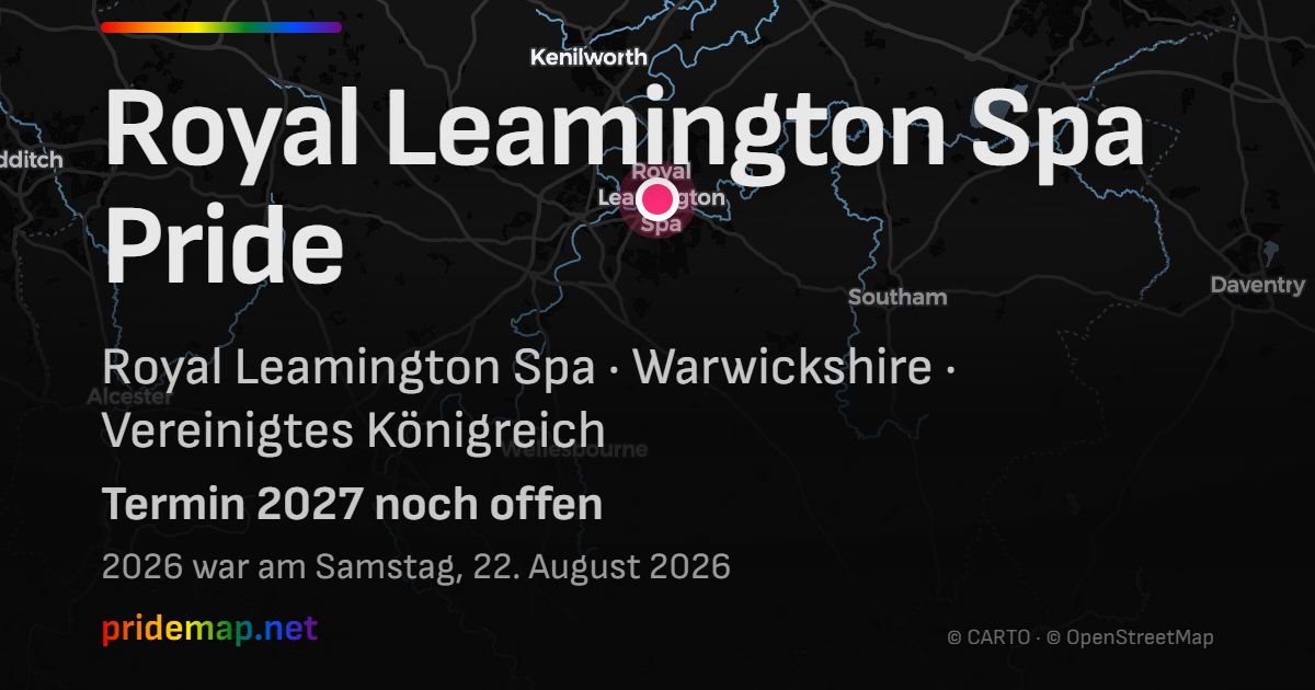 Royal Leamington Spa Pride — Royal Leamington Spa, Vereinigtes Königreich