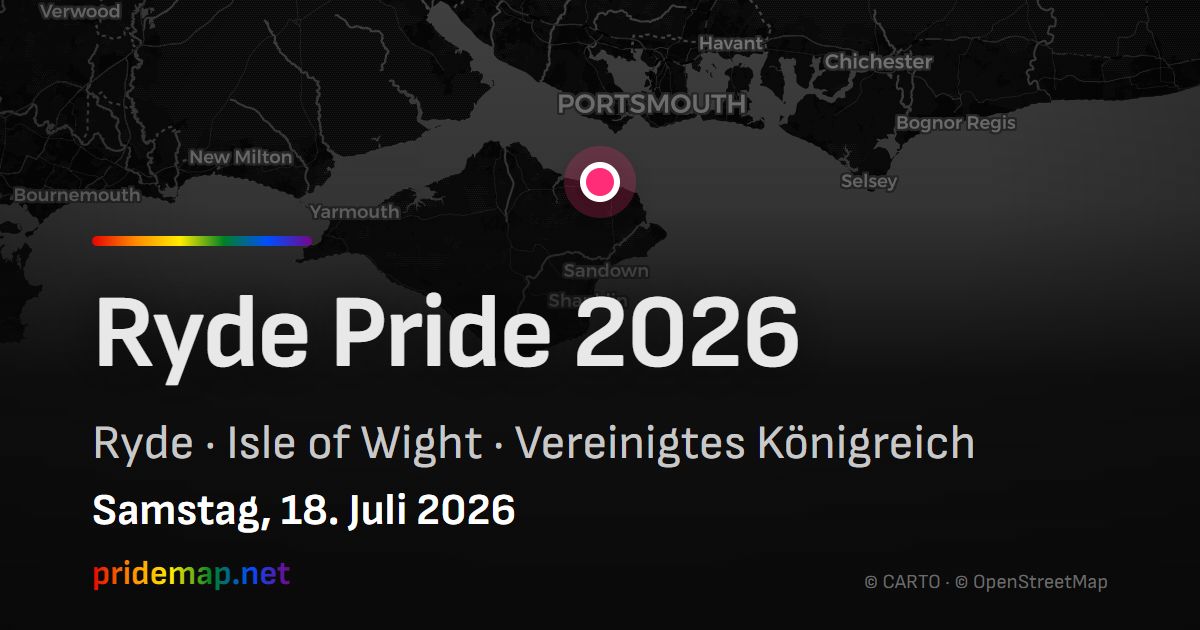 Ryde Pride 2026 — Ryde, Vereinigtes Königreich