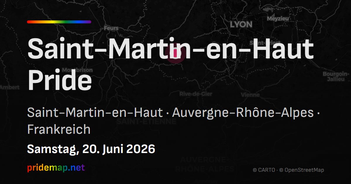 Saint-Martin-en-Haut Pride — Saint-Martin-en-Haut, France