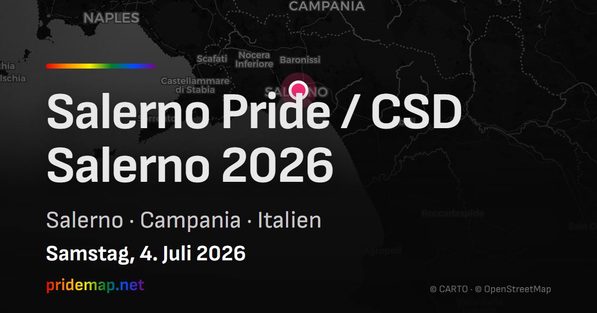 Salerno Pride / CSD Salerno 2026 — Salerno, Italien