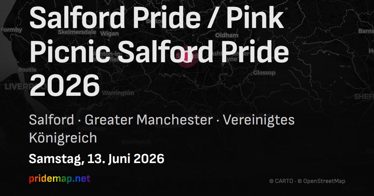 Salford Pride / Pink Picnic Salford Pride 2026 — Salford, Vereinigtes Königreich