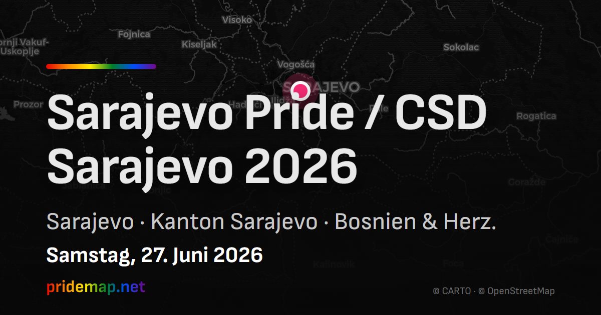 Sarajevo Pride / CSD Sarajevo 2026 — Sarajevo, Bosnia & Herz.
