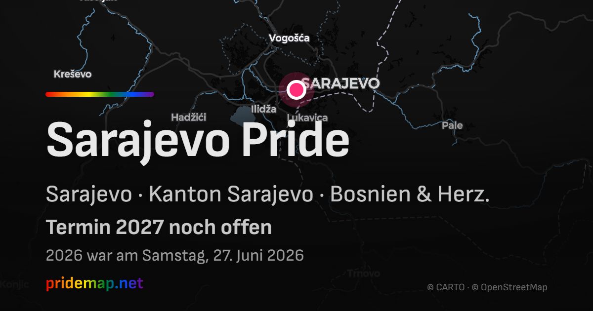 Sarajevo Pride — Sarajevo, Bosnien & Herz.
