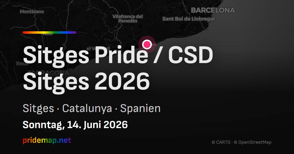 Sitges Pride / CSD Sitges 2026 — Sitges, Spain