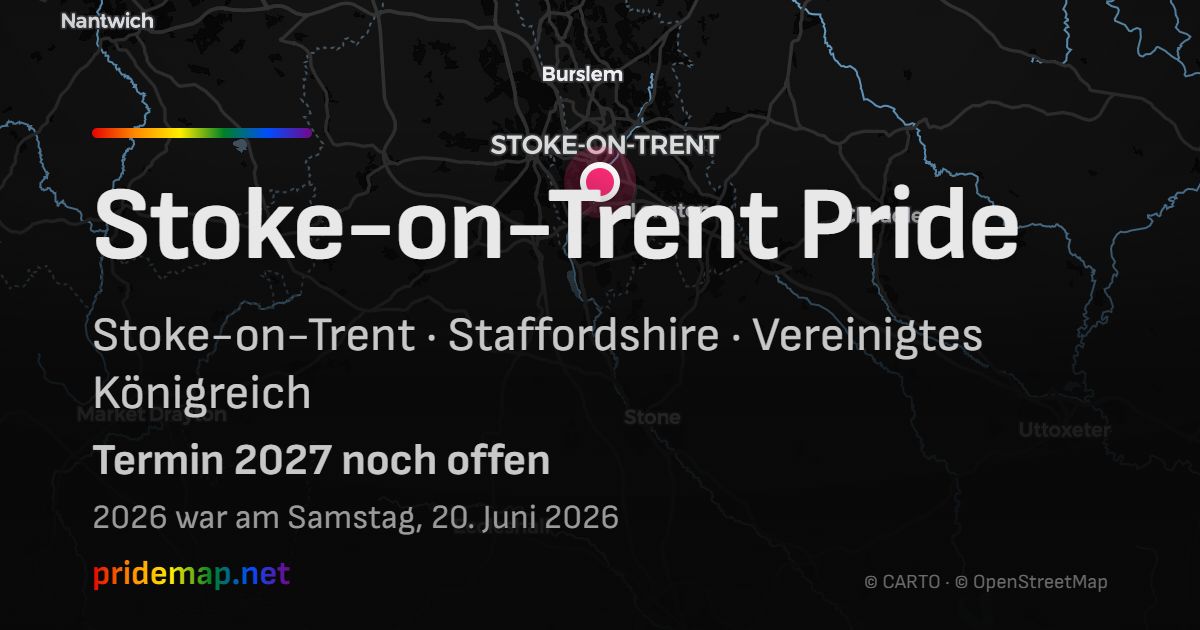 Stoke-on-Trent Pride — Stoke-on-Trent, Vereinigtes Königreich