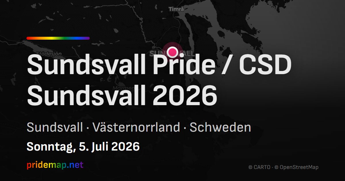 Sundsvall Pride / CSD Sundsvall 2026 — Sundsvall, Sweden