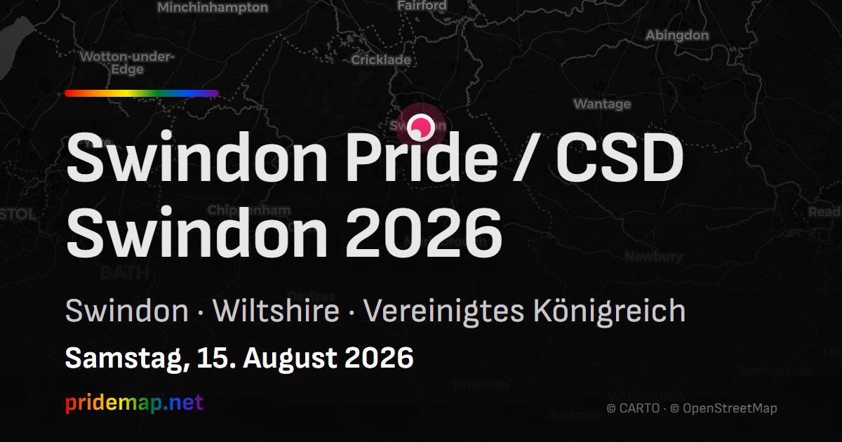 Swindon Pride / CSD Swindon 2026 — Swindon, United Kingdom