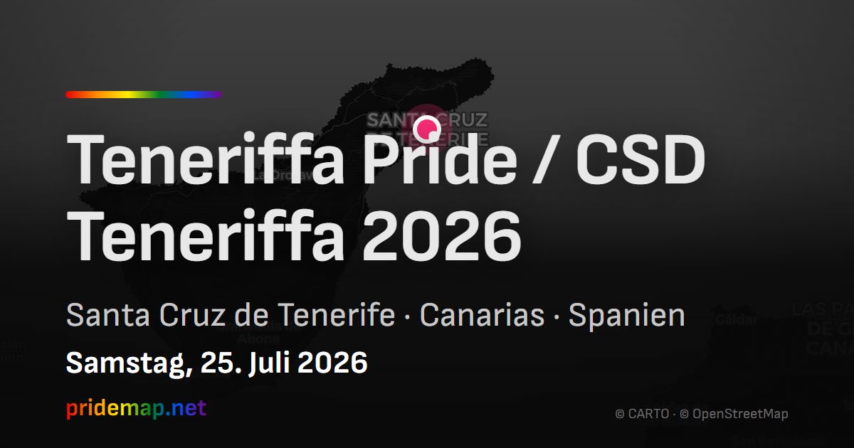 Teneriffa Pride / CSD Teneriffa 2026 — Santa Cruz de Tenerife, Spain
