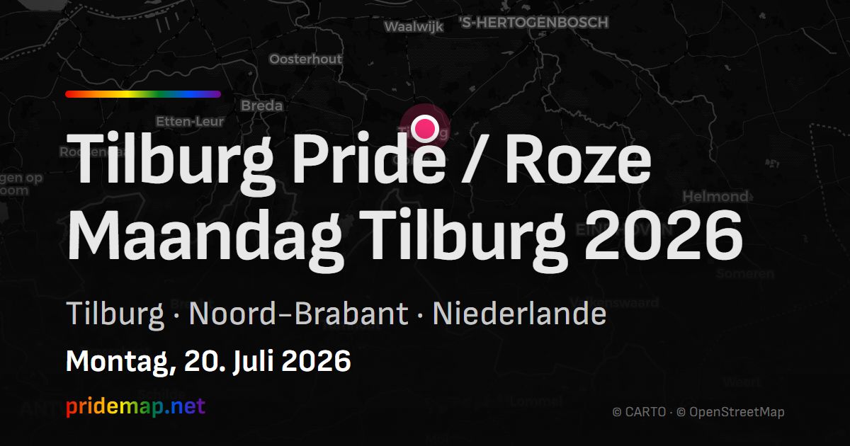 Tilburg Pride / Roze Maandag Tilburg 2026 — Tilburg, Netherlands
