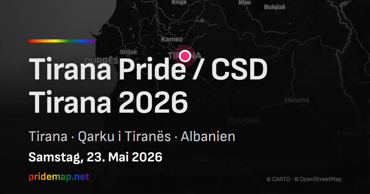 Tirana Pride / CSD Tirana 2026 — Tirana, Albanien