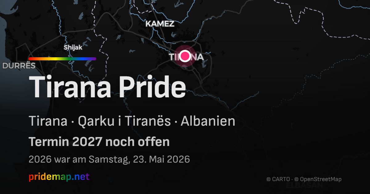 Tirana Pride — Tirana, Albanien