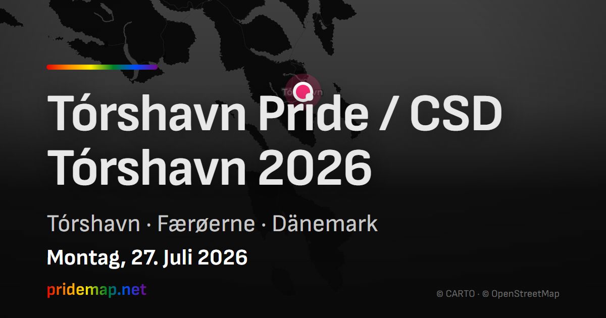Tórshavn Pride / CSD Tórshavn 2026 — Tórshavn, Dänemark