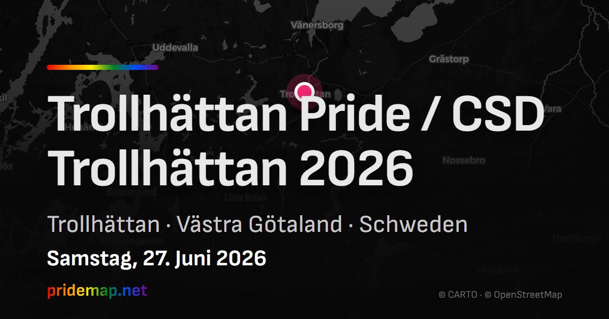 Trollhättan Pride / CSD Trollhättan 2026 — Trollhättan, Sweden