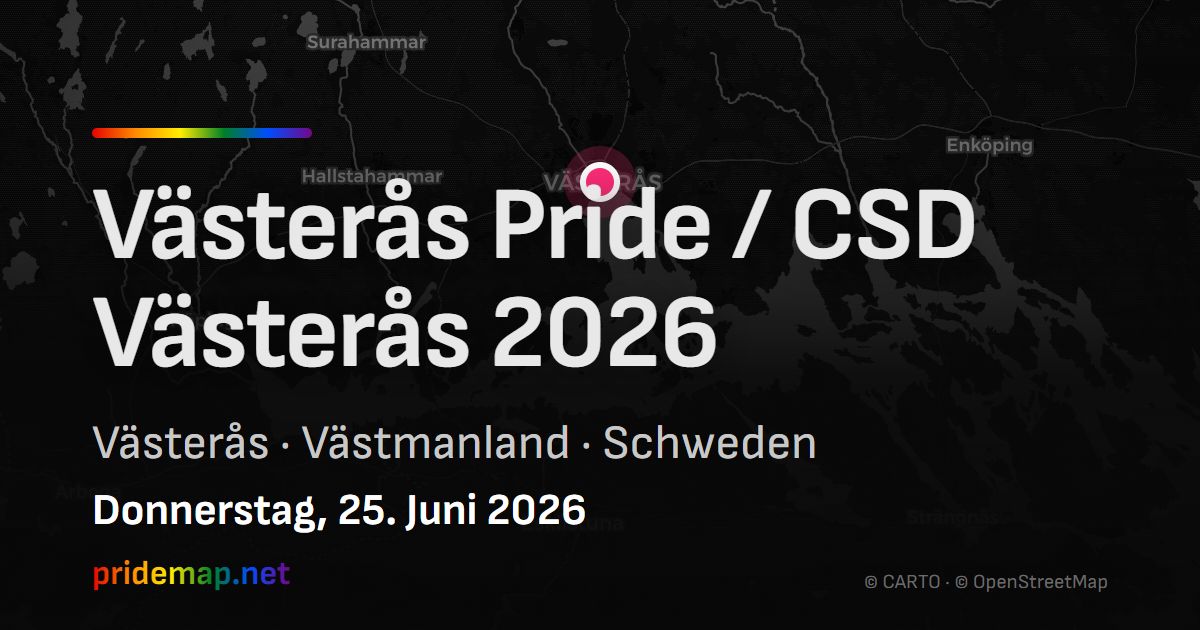 Västerås Pride / CSD Västerås 2026 — Västerås, Schweden