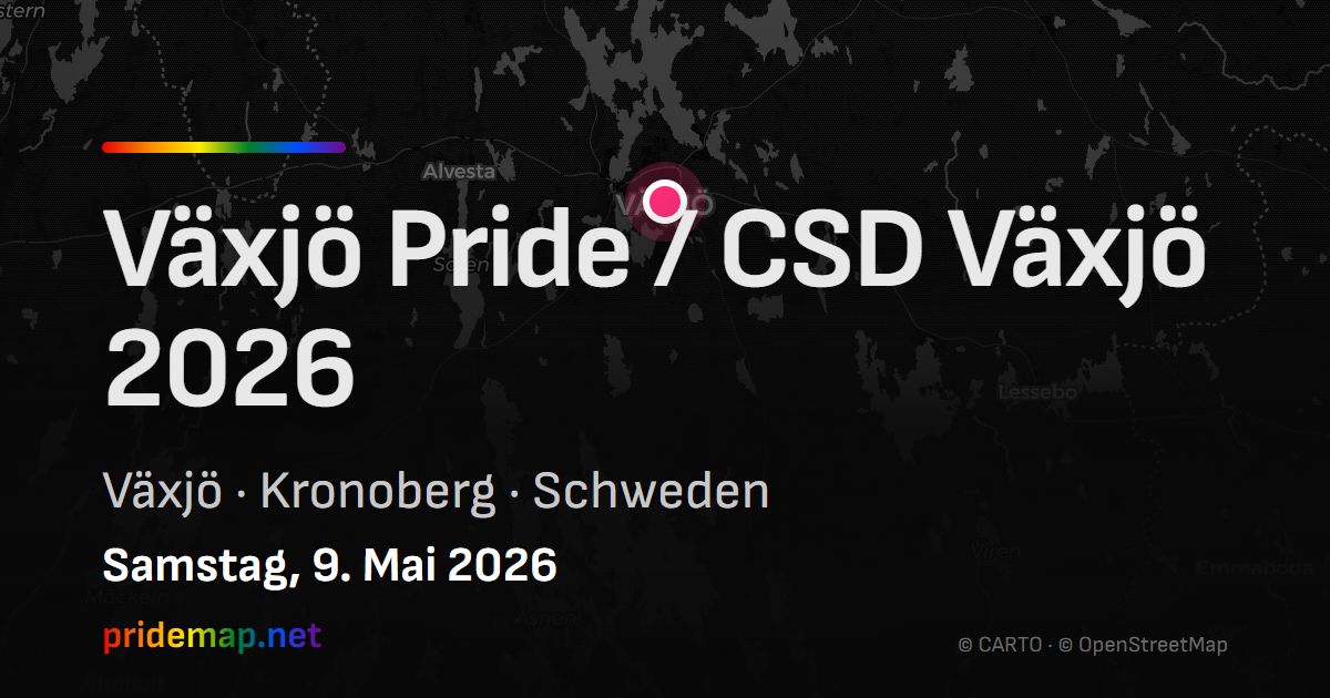 Växjö Pride / CSD Växjö 2026 — Växjö, Sweden
