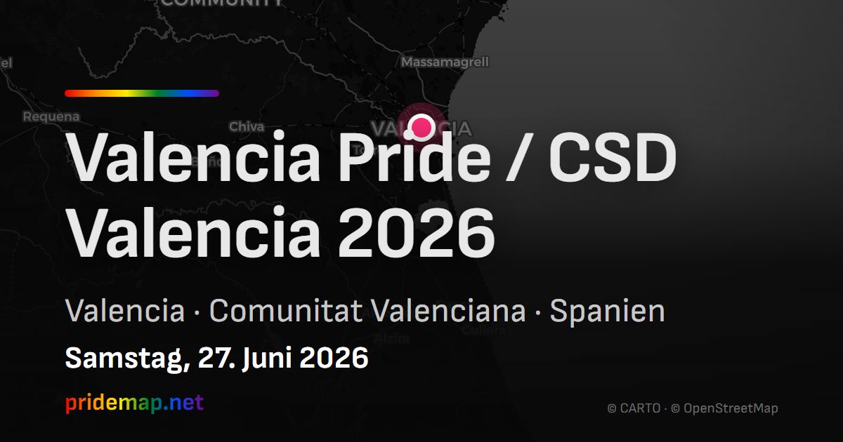 Valencia Pride / CSD Valencia 2026 — Valencia, Spain