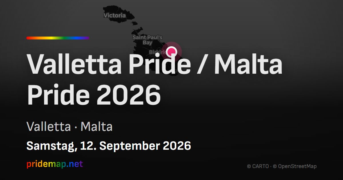 Valletta Pride / Malta Pride 2026 — Valletta, Malta