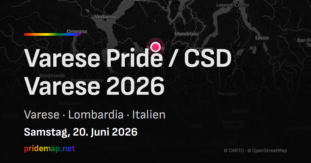 Varese Pride / CSD Varese 2026 — Varese, Italien