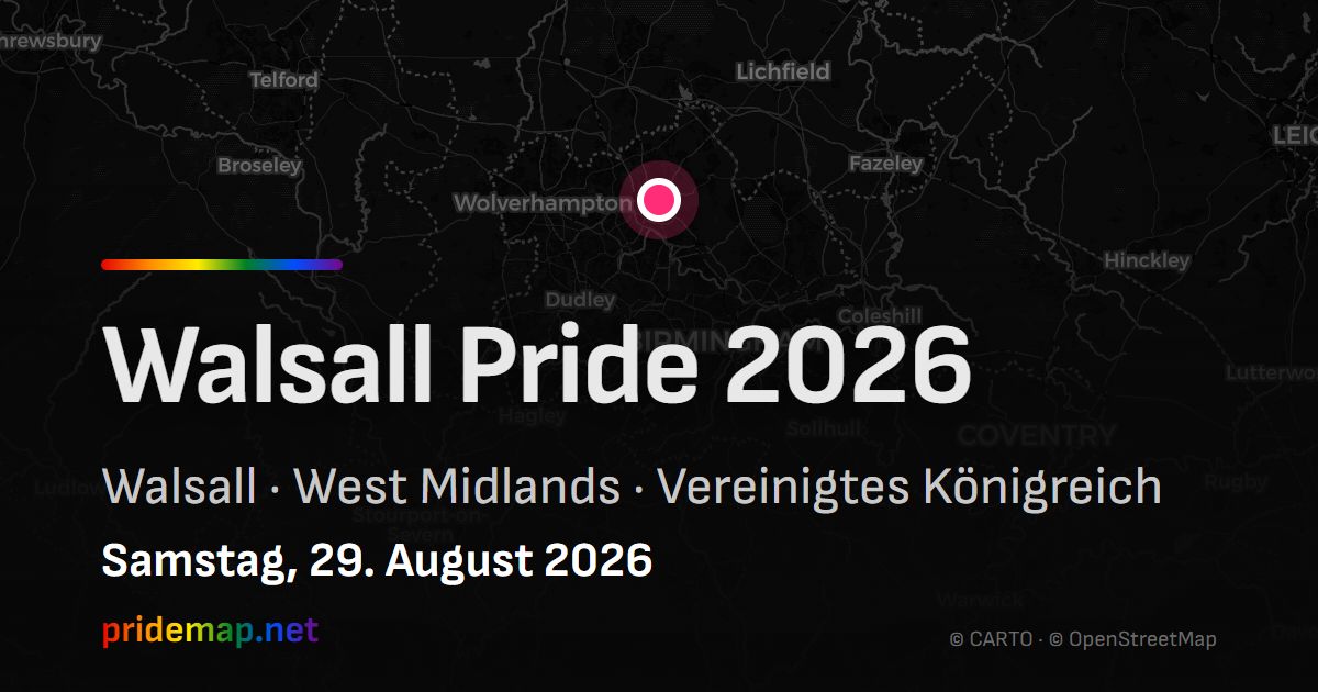 Walsall Pride 2026 — Walsall, United Kingdom