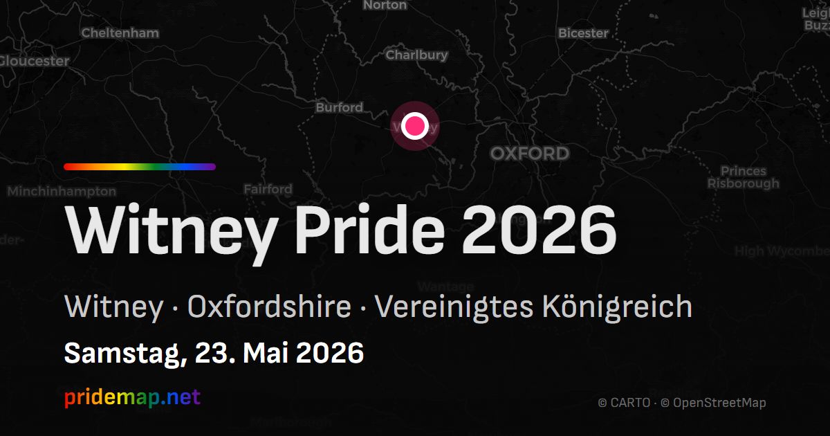 Witney Pride 2026 — Witney, Vereinigtes Königreich