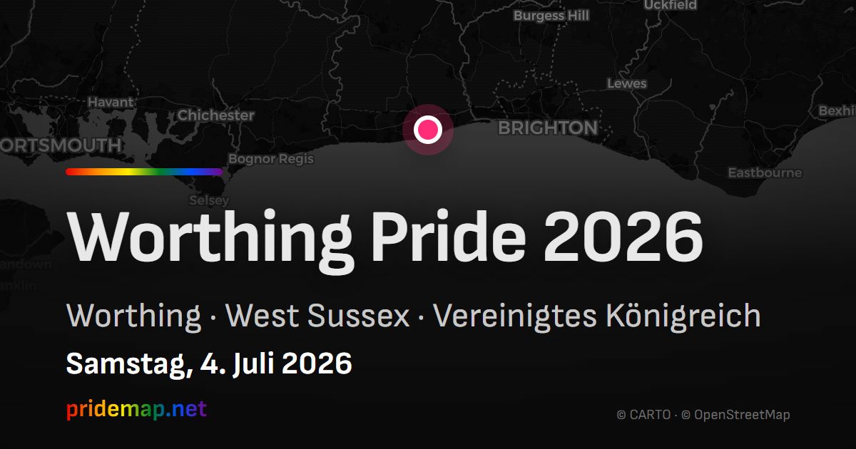 Worthing Pride 2026 — Worthing, Vereinigtes Königreich