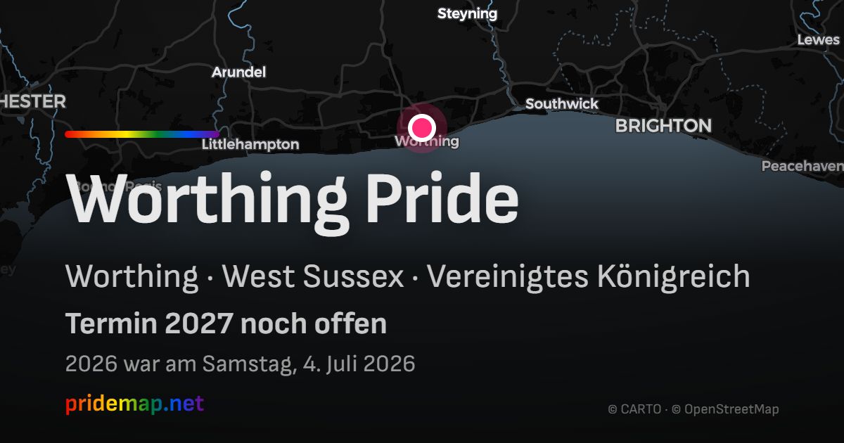 Worthing Pride — Worthing, Vereinigtes Königreich