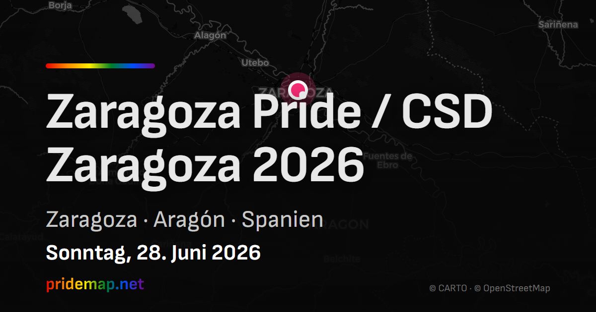 Zaragoza Pride / CSD Zaragoza 2026 — Zaragoza, Spanien